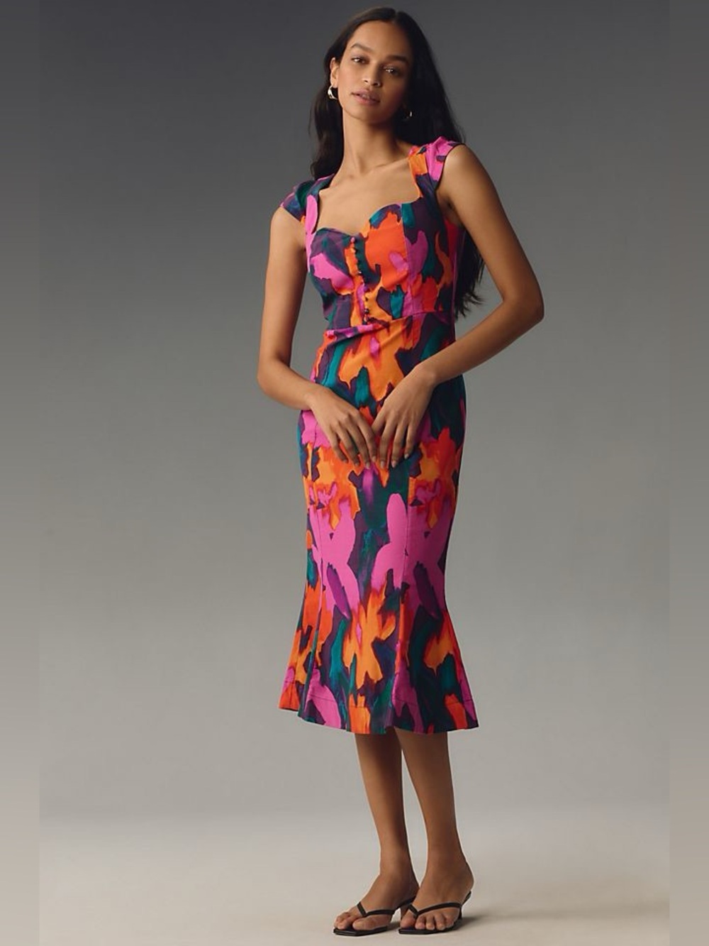 Anthropologie The Cecily Fit and Flare dress